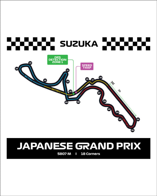 SUZUKA TRACK LAYOUT T-SHIRT