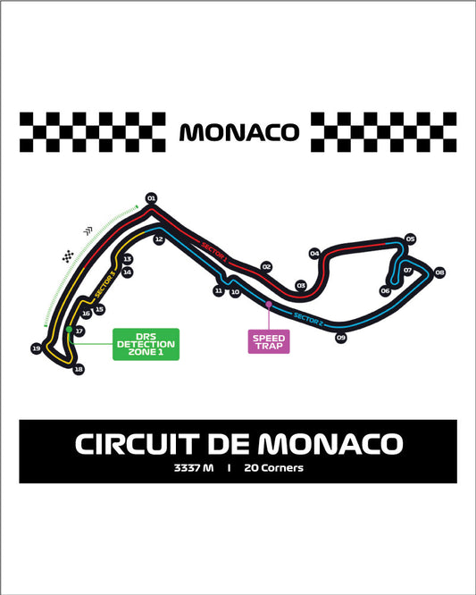 MONACO TRACK LAYOUT T-SHIRT