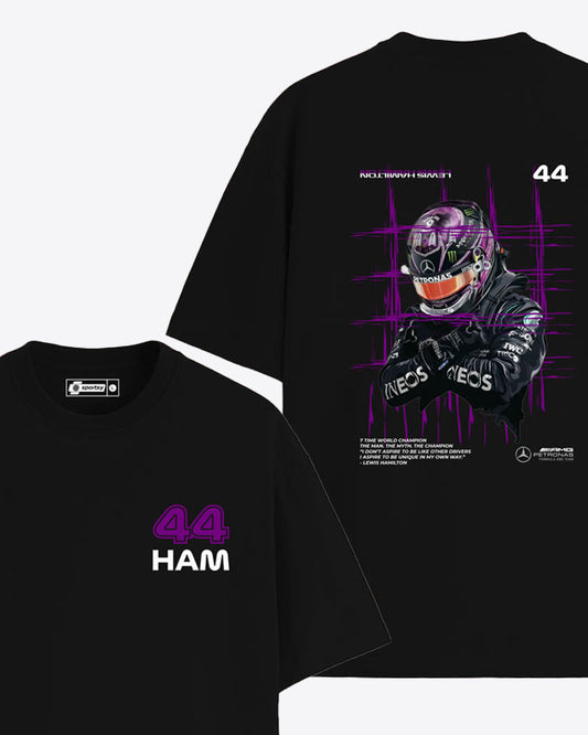 LEWIS HAMILTON PURPLE ARTWORK T-SHIRT