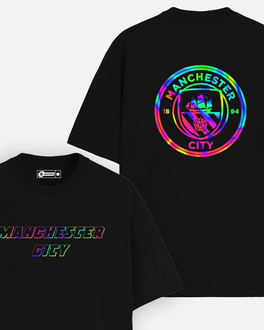 MANCHESTER CITY RAINBOW LOGO T-SHIRT