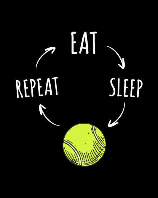 EAT SLEEP TENNIS REPEAT T-SHIRT