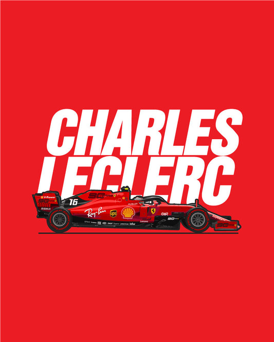 CHARLES LECLERC F1 CAR T-SHIRT