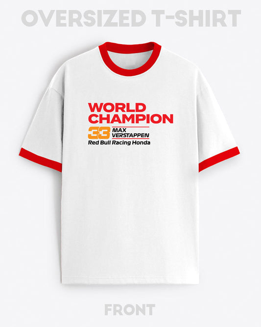 VERSTAPPEN 33 WORLD CHAMPION CONTRAST T-SHIRT