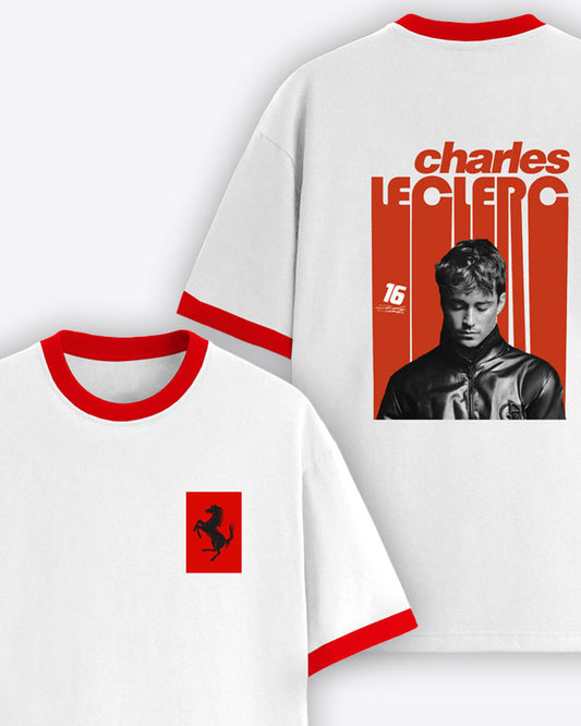 CHARLES LECLERC POSTER CONTRAST T-SHIRT