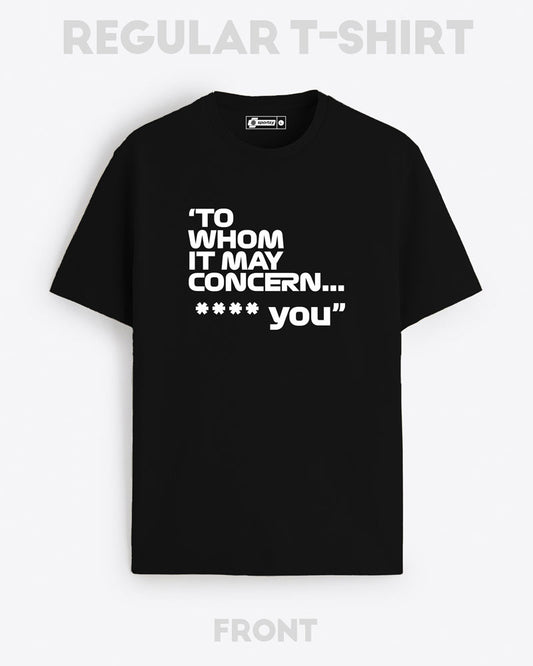 TO WHOM IT MAY CONCERN BOTTAS T-SHIRT