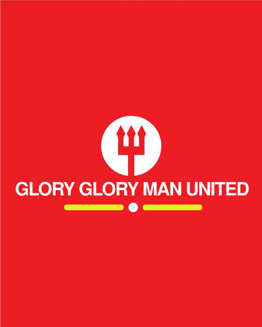 GLORY GLORY MAN UNITED CONTRAST T-SHIRT