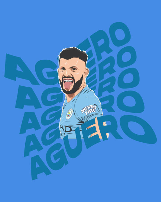 SERGIO AGUERO ARTWORK T-SHIRT