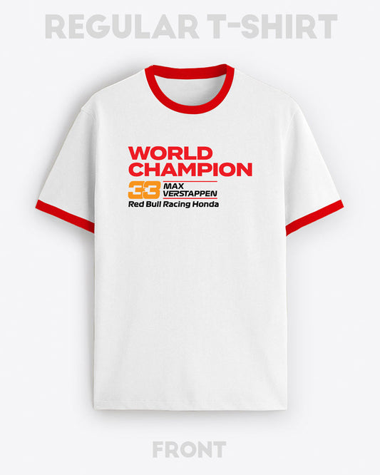 VERSTAPPEN 33 WORLD CHAMPION CONTRAST T-SHIRT